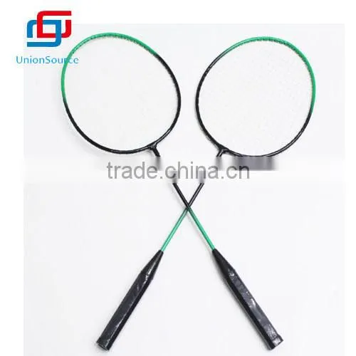 2pcs Iron&Wood Badminton Rackets Set Indoor Badminton Set
