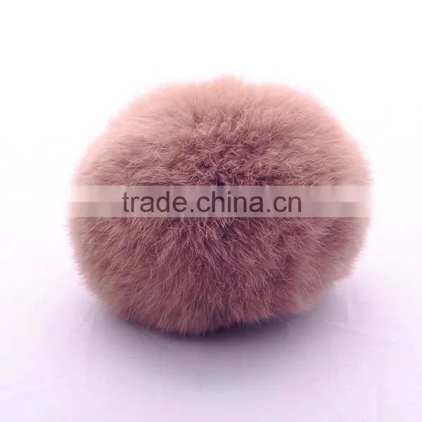 >>>Original Cute Rex Rabbit Fur Ball Charm Without Chain Bulk Smooth Unisex Key Ring or Bag Soft Toy Gift Pom Pom Keychain/ photo-4
