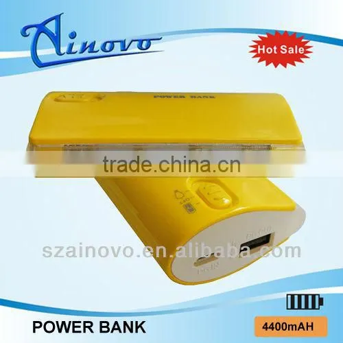 2016 Best Promotional Gift With Flashlight Function 4400mah Power Bank for Iphone