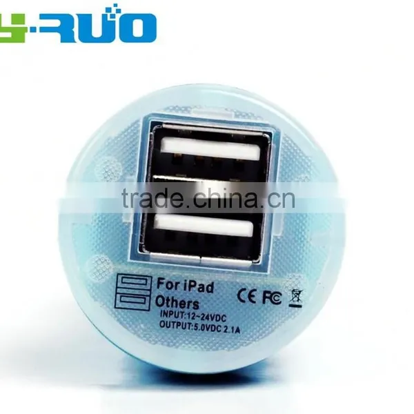 Cheapest China Mobile Phone 5v 2.1A Dual Usb Ports Mini Car Charger for Iphone 6s, Tablet pc photo-5