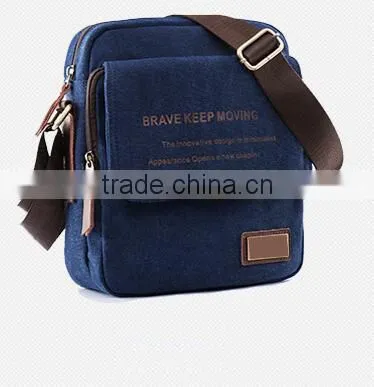 2016 Factory Manufactory Custom Mens Vintage School Shoulder Bag Pocket Briefcase Casual Messenger Bag Canvas Cloth photo-4