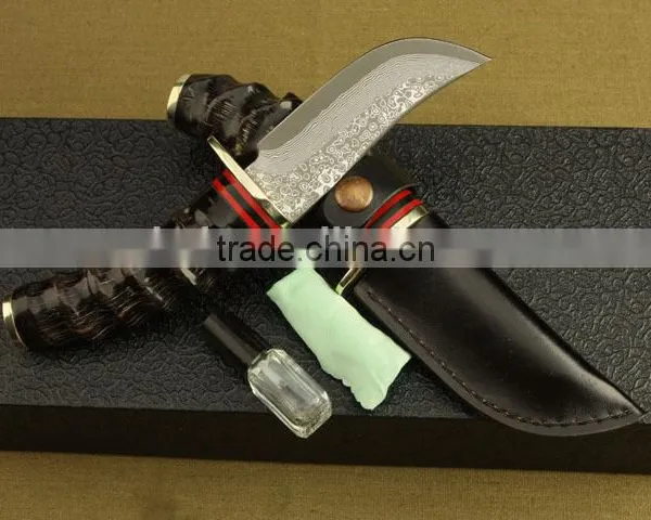 OEM New Arrive Damascus Straight Knife for Collection photo-4