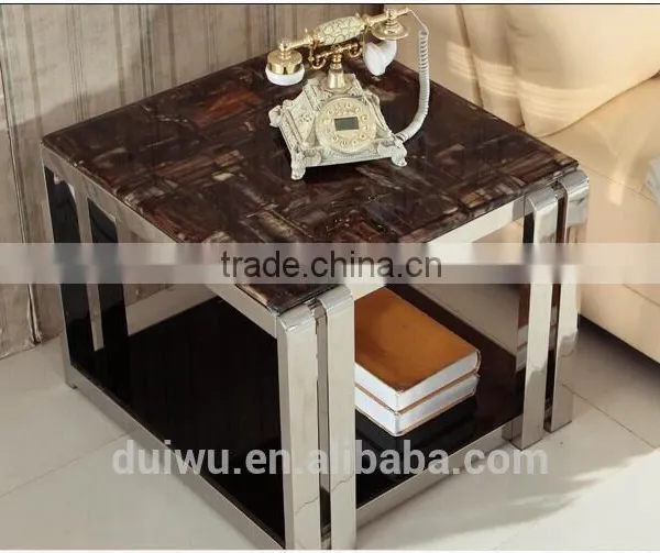 2016 Cheap Stainless Steel Modern Design Glass Center Table photo-6