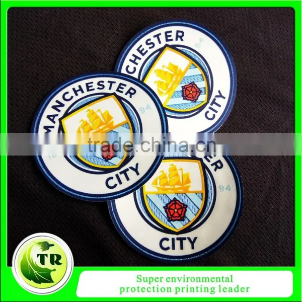 High Quality Thick Silicon Heat Transfer Team Logo Badges for Football Jersey