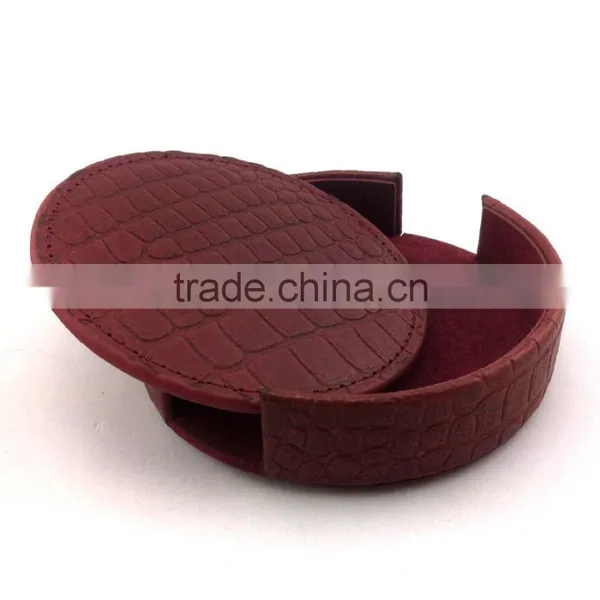 Round Leather Coaster Wholesale photo-2