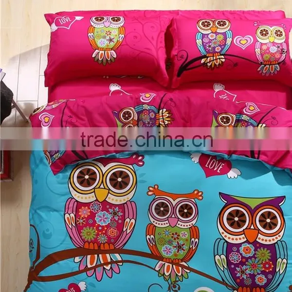 Nantong Supplier Owl Bedding Set , 3d Bedding Sets Comforter/duvet/quilt Cover Bed Sheet photo-3