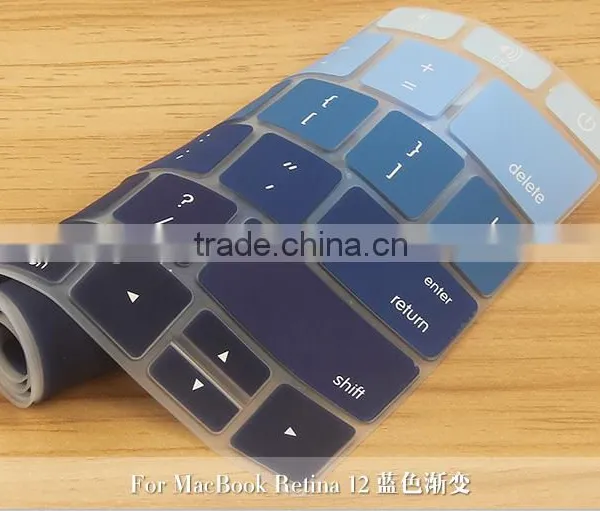 Wholesale for Macbook Retina 12 Keyboard Cover Gradient Colors Silicone Keyboard Cover Skin photo-4