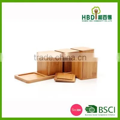 Wholesale Unique Kitchen Storage Box Bamboo Salt Box photo-3
