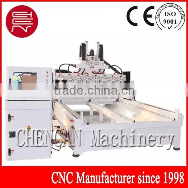 Table Moving Eight Spindle Cylinder Wood Engraving Machine photo-2