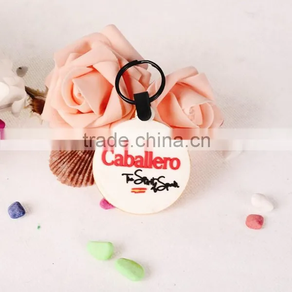 Double Circular Soft Pvc Keychain Pvc Rubber Key Chain photo-3
