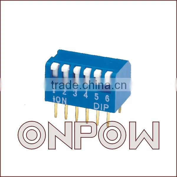 ONPOW piano type dip switch(DP06 blue color)