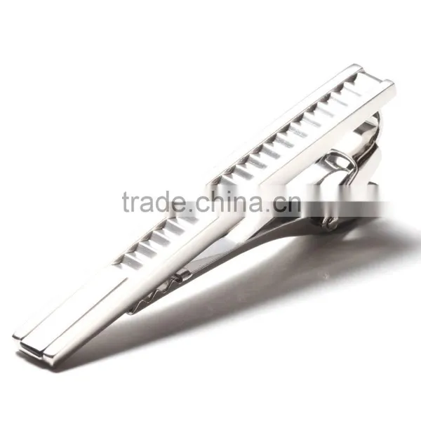 Stainless Steel White MOP Inlay Tie Bar Clip Wholesale Tie Bars for Men
