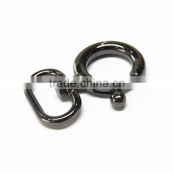 Round Black Metal Snap Hook For Bag Accessories photo-3