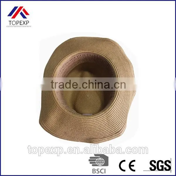 Folding Straw Cowboy Hat For Sale Fedora Straw Hat photo-3