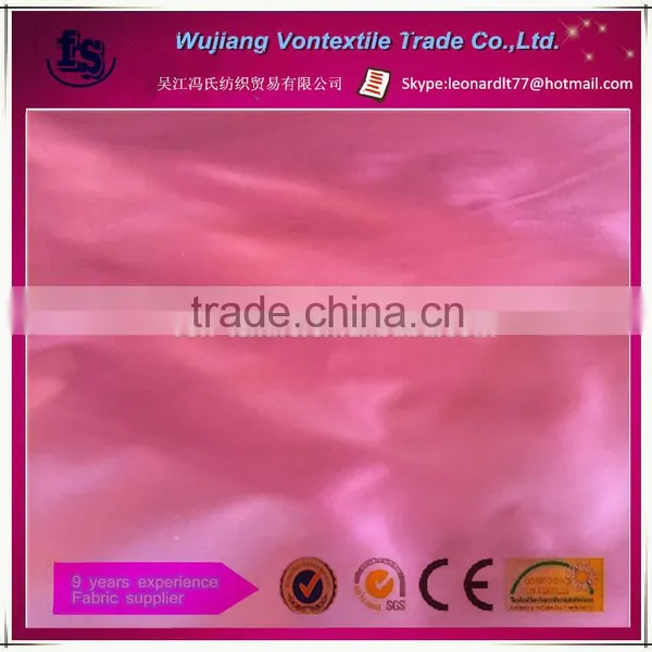 Wujiang Manufacture Supply High Quality Oil Cire Half-dull Nylon Fabric /400T 20d Nylon Fabric for Down Jacket
