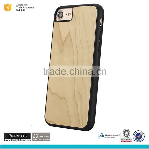Wood and TPU Mobile Blank Phone Case for Iphone 7 photo-3