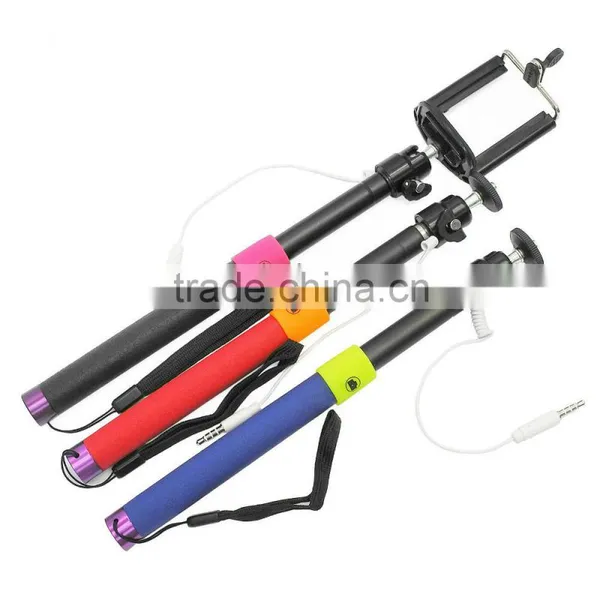 3.5mm Plug-and-play Wired Selfie Monopod W/ Adjustable Clip Clamp For IOS/Android Phones-No Need Battery Or Bluetooth Match photo-2