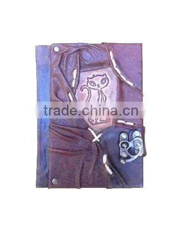 NOTEBOOK - DIARY - SKETCHBOOK- %100 REAL LEATHER-HIGH QUALITY- HANDMADE VARIOUS DESIGNS JOURNAL -2014 DESIGN DIARY - DIFFERENT- photo-2