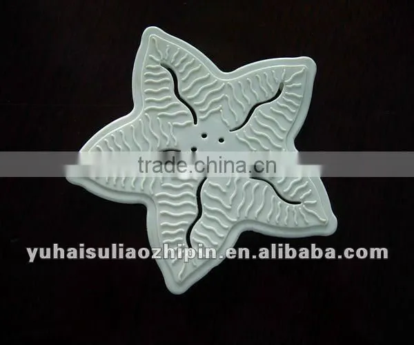 PVC Handmade Five star shape Mini-Anti Slip bathtub Mat
