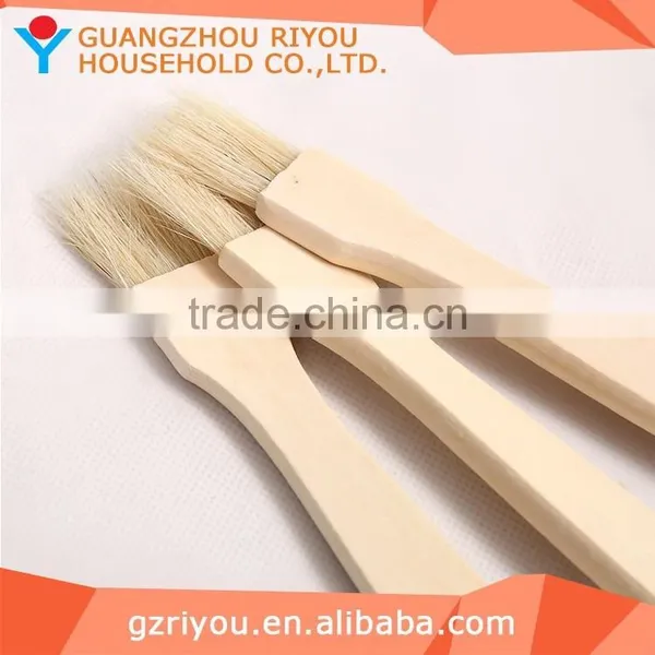 High Quality Round Bbq Grill Wooden Handle Brush photo-5