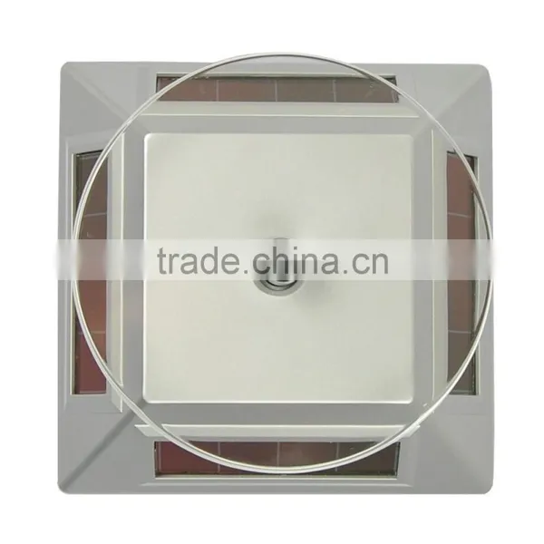 Solar Powered Jewelry Rotary Turntable Display Silver photo-3