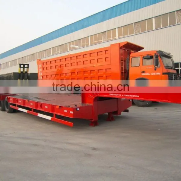 60 Tons 3 Axle Semi-Trailer Lowbed Trailer for Sale photo-3