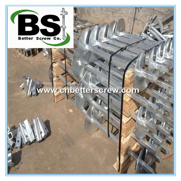 Helical Pile With Foundation Brackets and Pile Caps photo-5