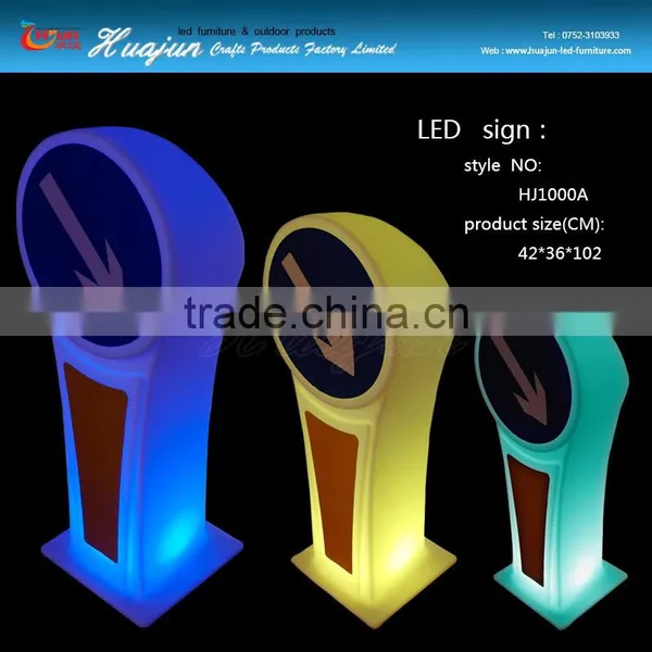 Solar Led Road Sign/outdoor Sign/led Color Change Road Sign