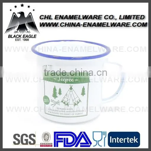 SGS Certified Customized Logo Printing Enamel Coffee Cup photo-4