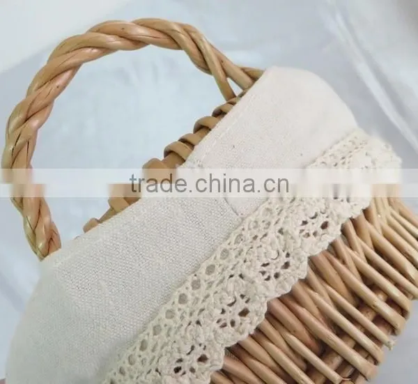 High Quality Woven Willow Round Bread Basket With Handles photo-5