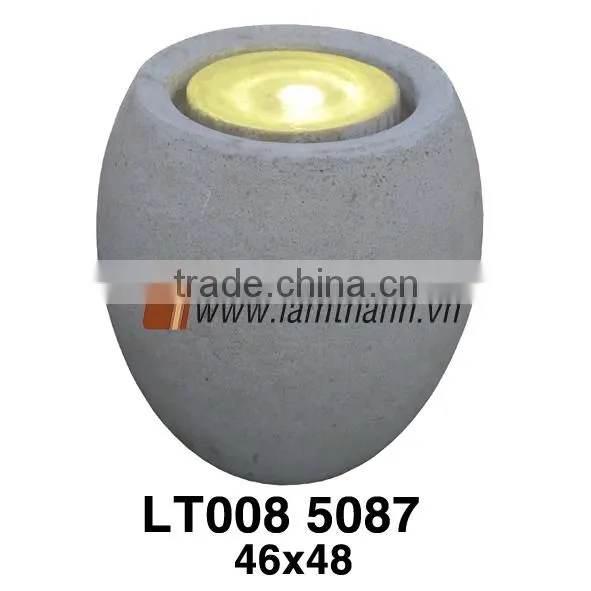Vietnam Lite Stone Garden Decorative Round Water Fountain With Led Candle photo-2