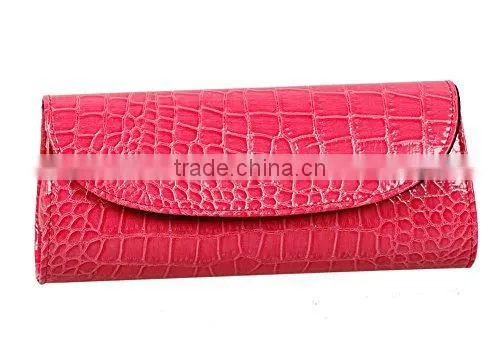 Womens Envelope Evening Patent Croc Skin Embossed Party Clutch photo-5