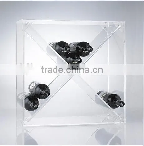 Clear Acrylic Wine Bottle Holder for Hotel/resturant/bar/home