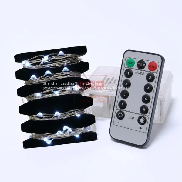 multi-function warm white copper string battery operated light for home holiday decoration