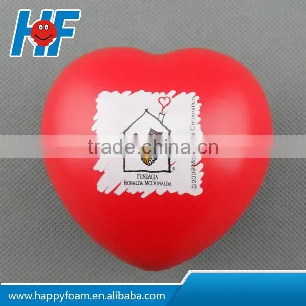 Red Heart Shape pu Anti Stress Squeeze Reliever Ball Toy photo-3