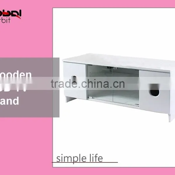Simple Cabinet Glass Modern Lcd Wooden TV Stand photo-4