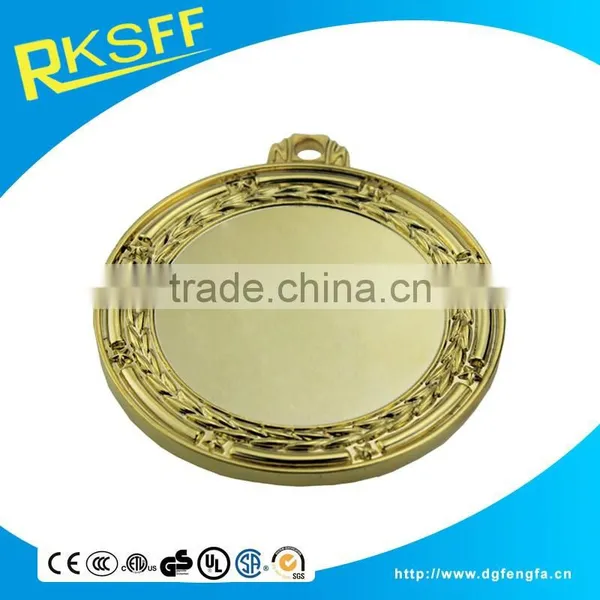 Factory Directly Sell Hot Sale High Quality Golden Plating Lotus-shaped Metal Medal photo-3