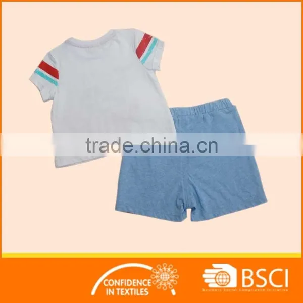 New Summer Letter Printed Soft Cotton Baby Clothing Set photo-2