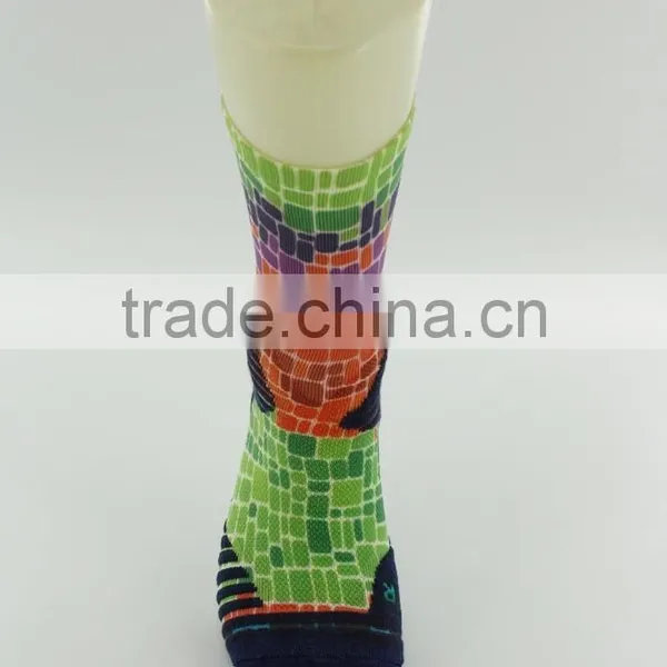 Sublimated Dri Fit Elite Basketball Sport Compression Socks Men photo-3