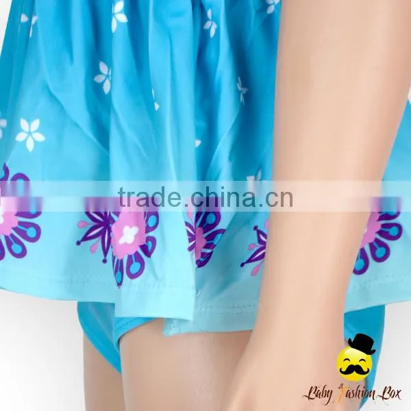 YZA-006 Yiwu Yihong 2017 New Baby Bikini Printed Cartoon Ruffle Dress Harness Kids Girls Swimwear Models photo-6
