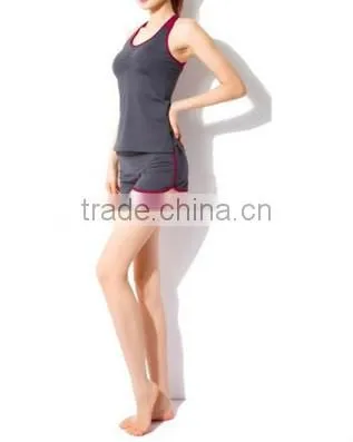 Red Summer Women Yoga Coordinates Wear Modal Sport Clothes photo-2