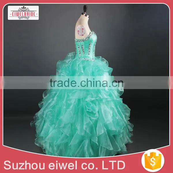 Beaded Sweetheart Ball Gown Evening Dress photo-3