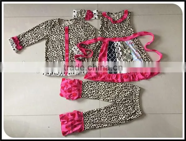 Easter Spring Fall 2016 Ruffles Baby Girl Boutique Clothing Holiday Matching Dots Pants Giggle Moon Girl Cotton Remake Outfit photo-5