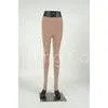 Flesh Colored Cotton Spandex Leggings , Jacquard Capri Leggings For Women