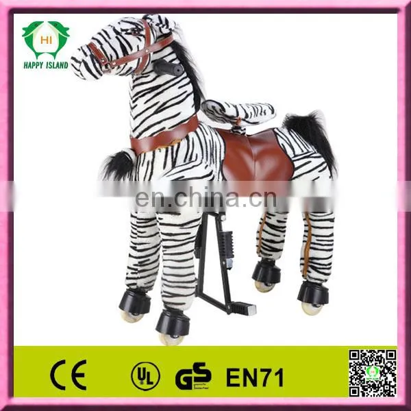 HI Top Quality Plush PU Mechanical Horse on Riding, Ride on Horse Toys for Kids photo-3