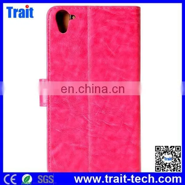 Crazy Horse Pattern Wallet Style Magnetic Flip Stand PC PU Leather Case for HTC Desire 826 photo-2