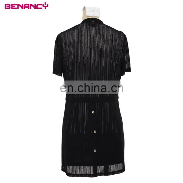 2017 New Arrival Summer Printed Dress And Mesh Cardigan Two Piece Women Fashion Set Clothing. photo-3