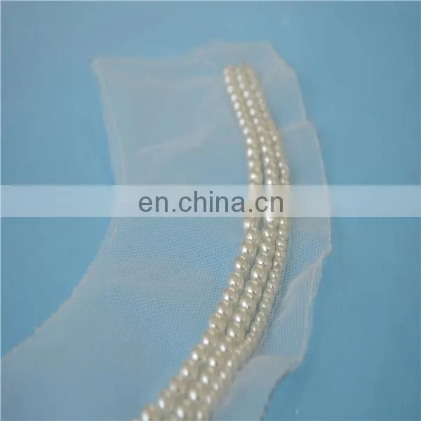 Pearls Beaded Neck Design/neckpiece on Mesh