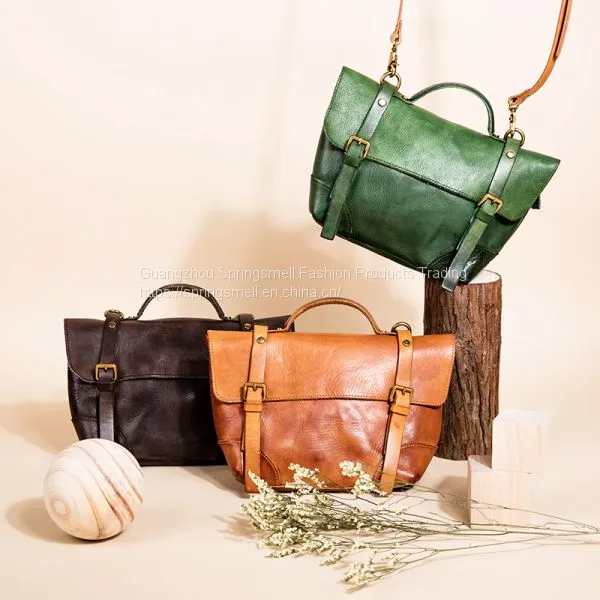Wholesale Bags 2018 New Original Retro Shoulder Bag Handmade Leather Portable Diagonal Messenger Bag photo-2