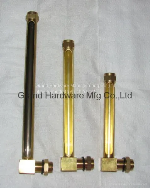 NPT Thread 3/4 Inch Brass Oil Level Gauges With Quartz Glass Tube photo-2